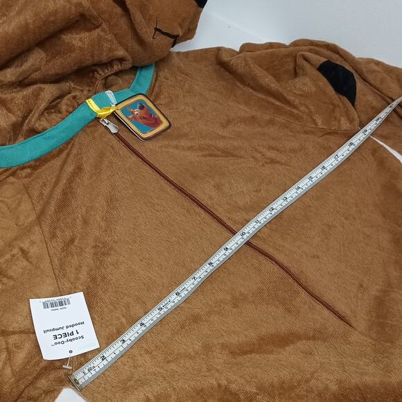 one piece hooded Scooby-Doo Halloween costume boys/girls youth M jumpsuit w/tail - Picture 6 of 12